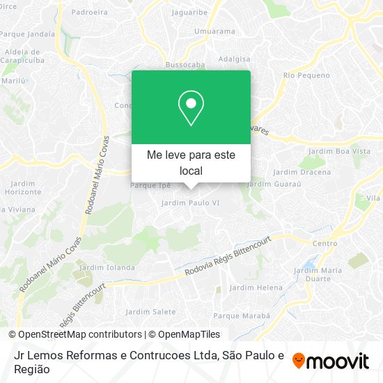 Jr Lemos Reformas e Contrucoes Ltda mapa