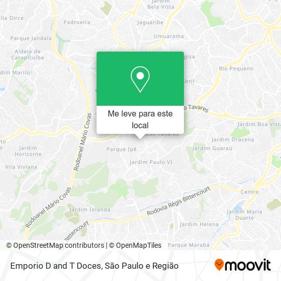 Emporio D and T Doces mapa