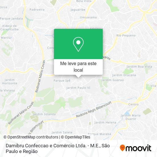 Damibru Confeccao e Comércio Ltda. - M.E. mapa