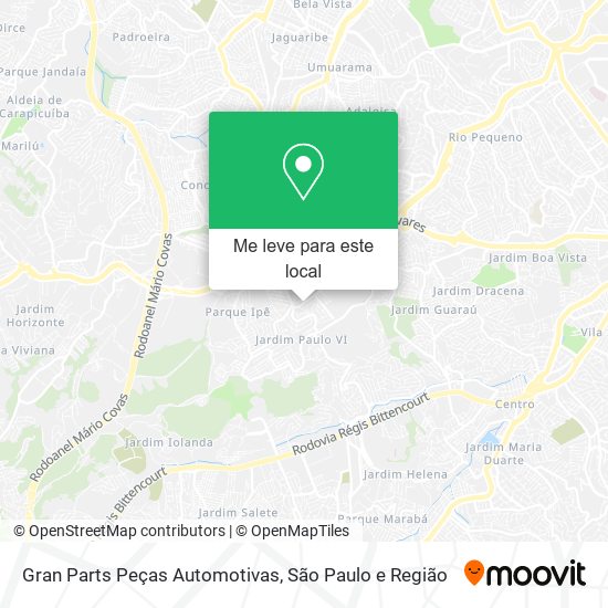 Gran Parts Peças Automotivas mapa