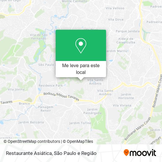 Restaurante Asiática mapa
