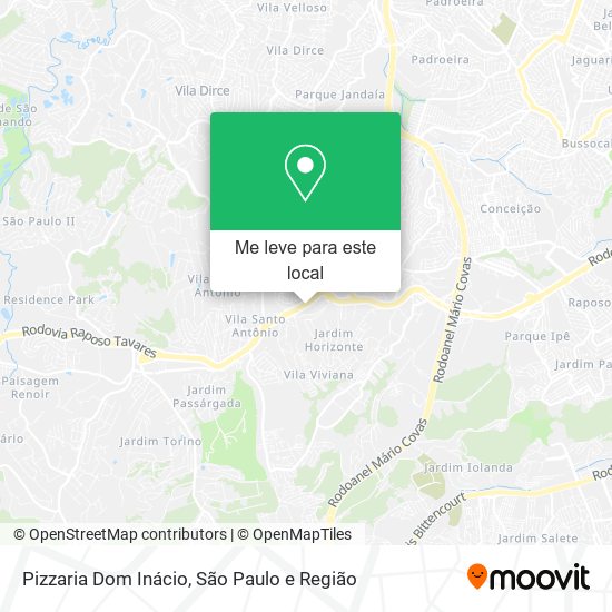 Pizzaria Dom Inácio mapa