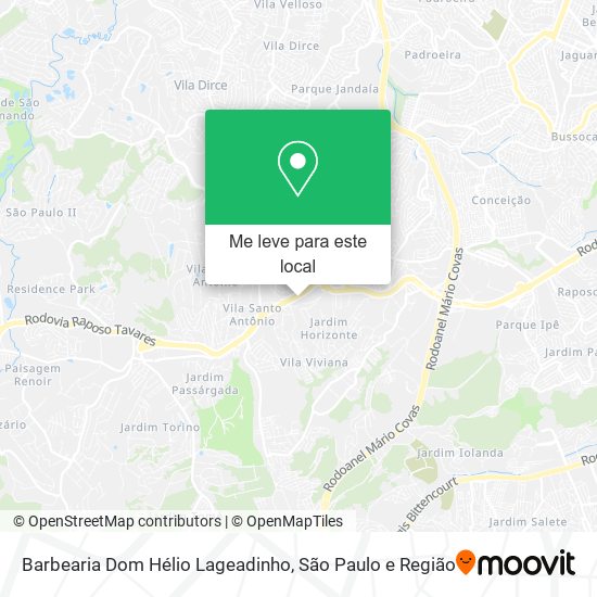 Barbearia Dom Hélio Lageadinho mapa