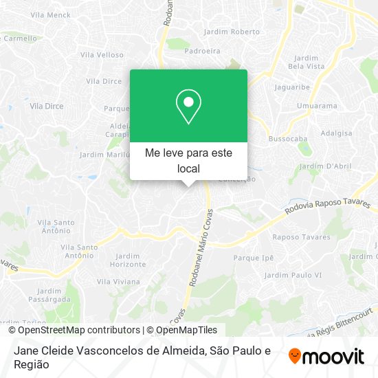 Jane Cleide Vasconcelos de Almeida mapa