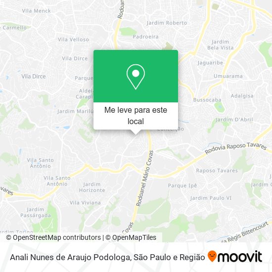 Anali Nunes de Araujo Podologa mapa