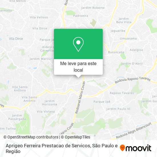 Aprigeo Ferreira Prestacao de Servicos mapa