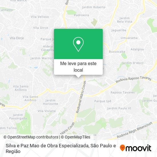 Silva e Paz Mao de Obra Especializada mapa