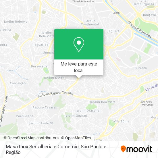 Masa Inox Serralheria e Comércio mapa