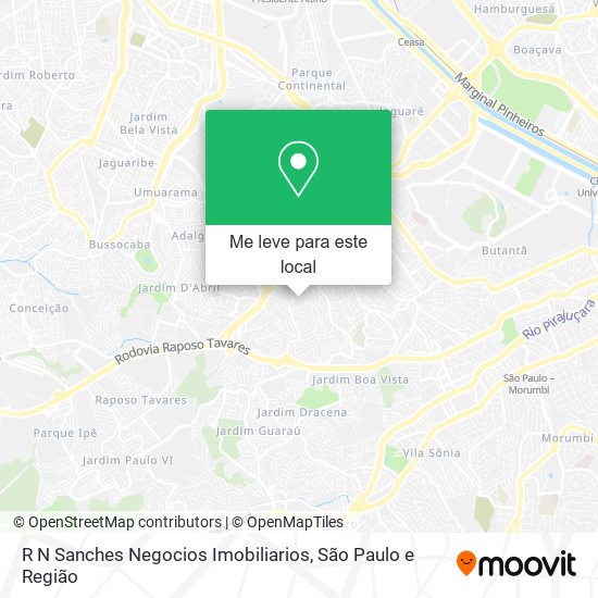 R N Sanches Negocios Imobiliarios mapa