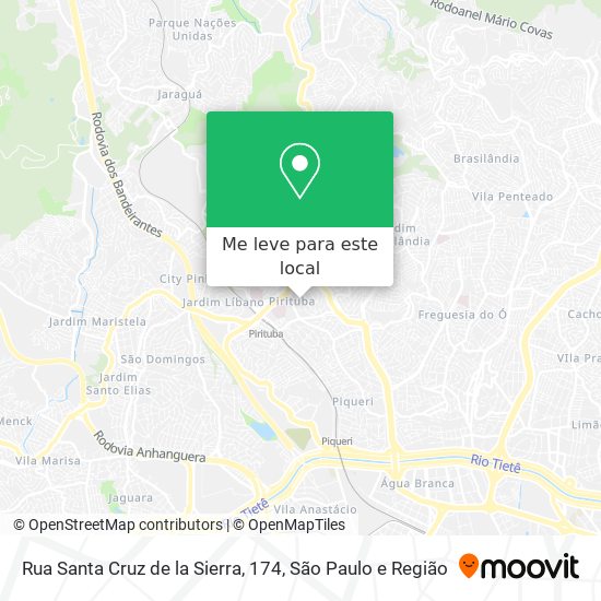 Rua Santa Cruz de la Sierra, 174 mapa