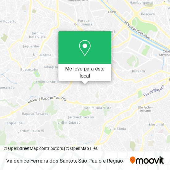 Valdenice Ferreira dos Santos mapa