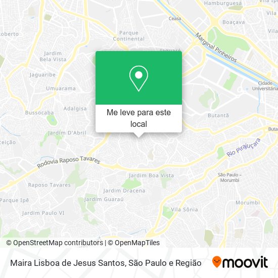 Maira Lisboa de Jesus Santos mapa