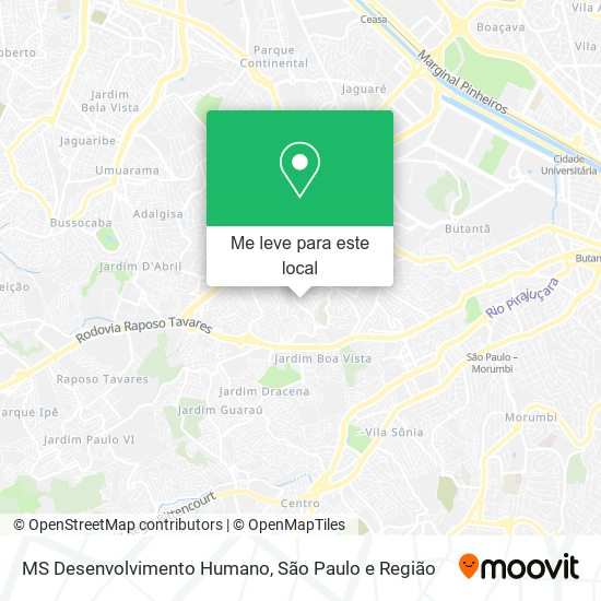 MS Desenvolvimento Humano mapa