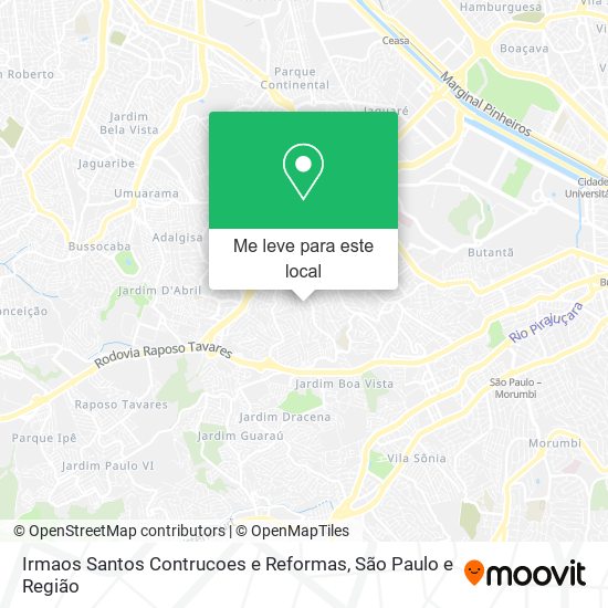 Irmaos Santos Contrucoes e Reformas mapa