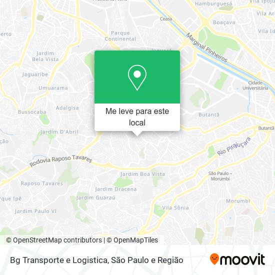 Bg Transporte e Logistica mapa