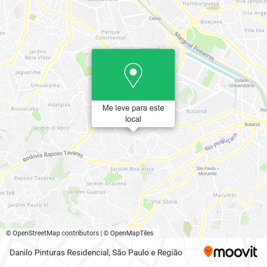 Danilo Pinturas Residencial mapa