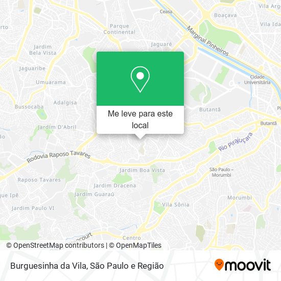 Burguesinha da Vila mapa