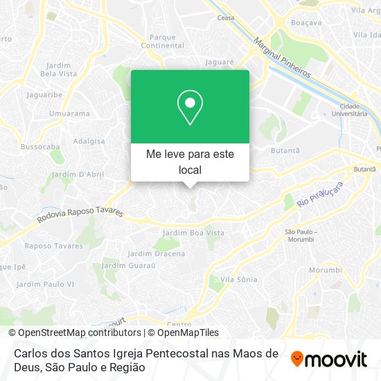 Carlos dos Santos Igreja Pentecostal nas Maos de Deus mapa