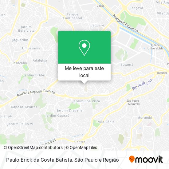 Paulo Erick da Costa Batista mapa