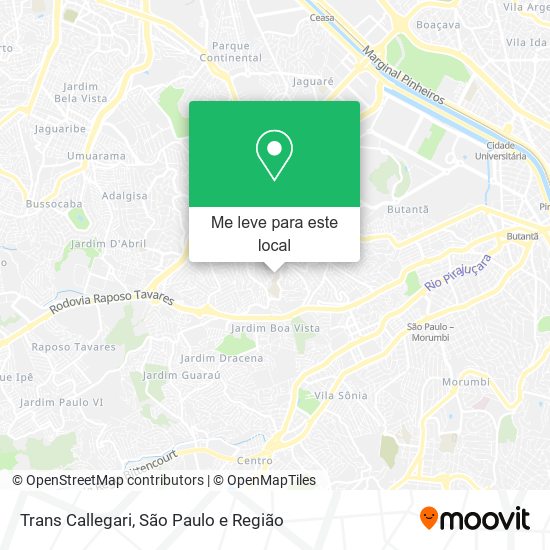Trans Callegari mapa