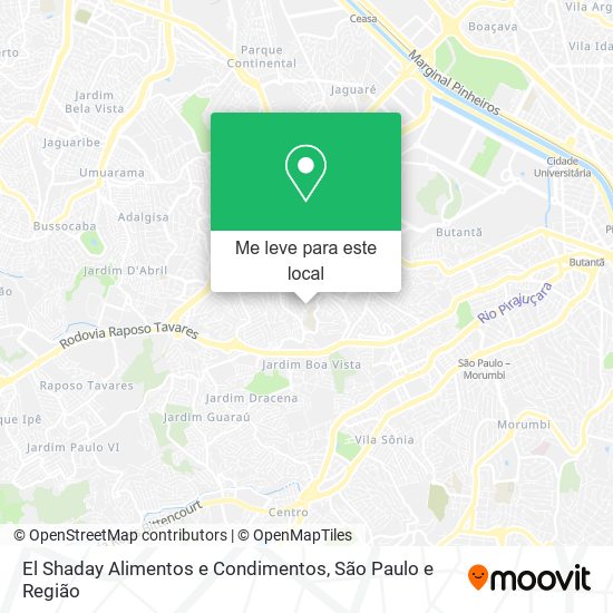 El Shaday Alimentos e Condimentos mapa