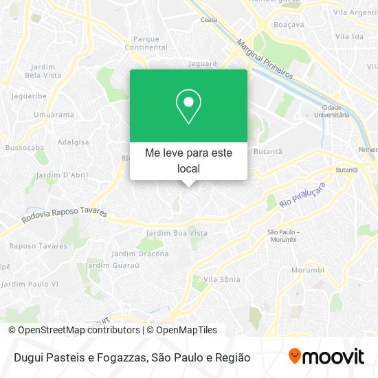 Dugui Pasteis e Fogazzas mapa