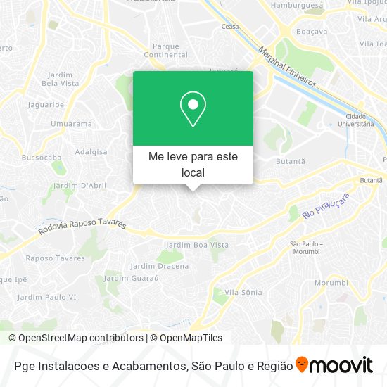 Pge Instalacoes e Acabamentos mapa