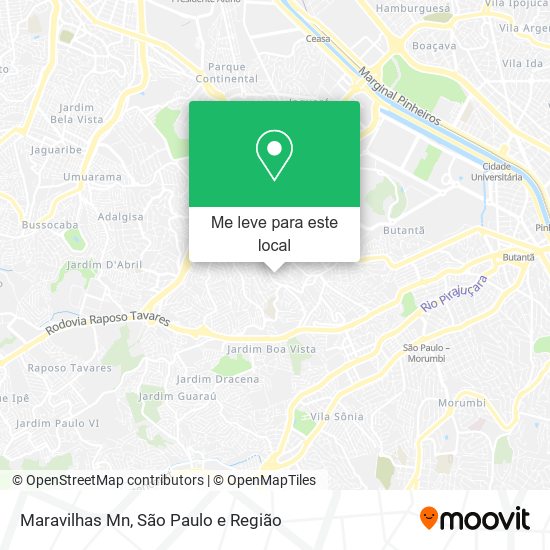 Maravilhas Mn mapa