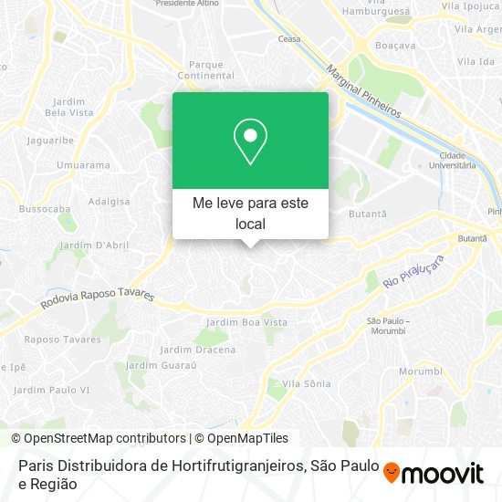 Paris Distribuidora de Hortifrutigranjeiros mapa