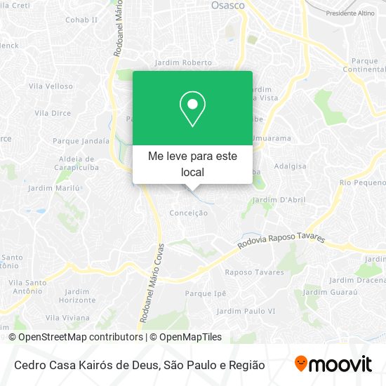 Cedro Casa Kairós de Deus mapa