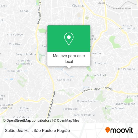 Salão Jea Hair mapa