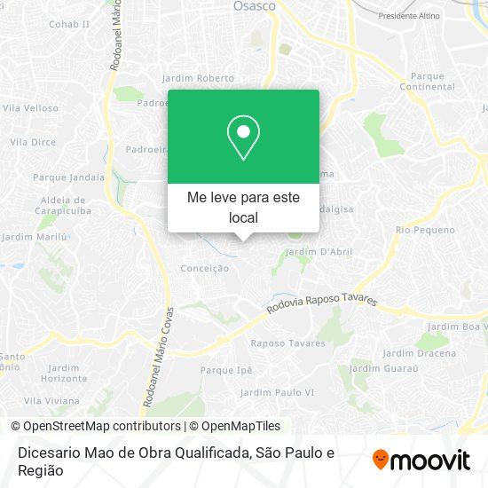 Dicesario Mao de Obra Qualificada mapa