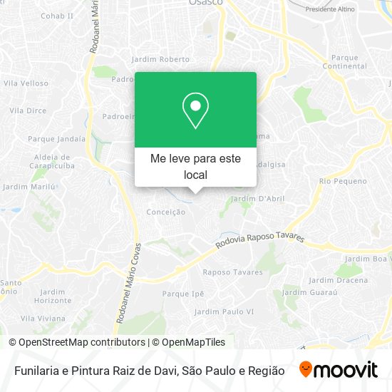 Funilaria e Pintura Raiz de Davi mapa