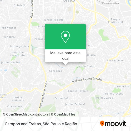 Campos and Freitas mapa