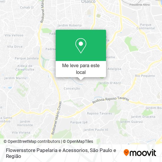 Flowersstore Papelaria e Acessorios mapa