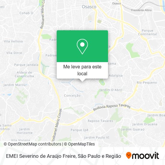 EMEI Severino de Araújo Freire mapa