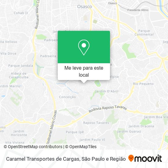 Caramel Transportes de Cargas mapa