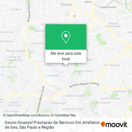 Gesso Girassol Prestacao de Servicos Em Artefatos de Ges mapa