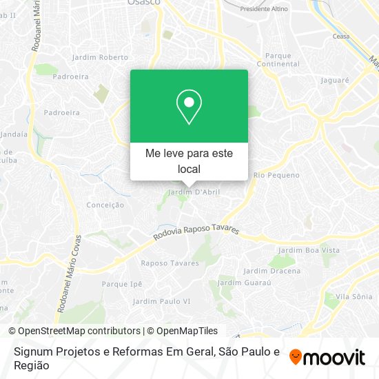 Signum Projetos e Reformas Em Geral mapa