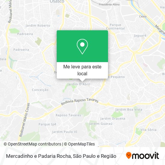 Mercadinho e Padaria Rocha mapa