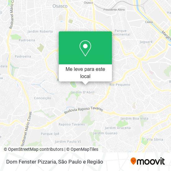 Dom Fenster Pizzaria mapa