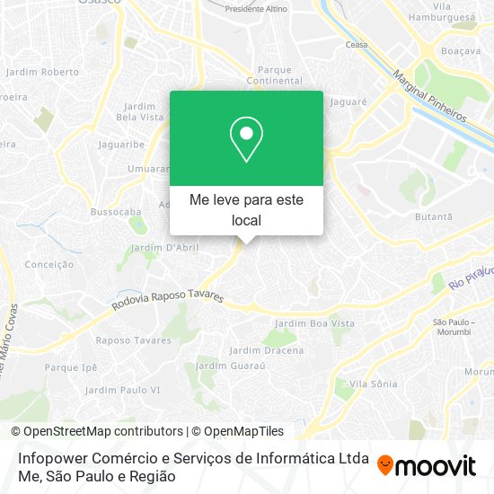 Infopower Comércio e Serviços de Informática Ltda Me mapa