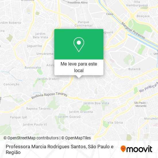 Professora Marcia Rodrigues Santos mapa