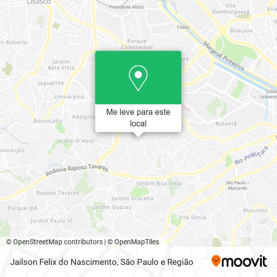 Jailson Felix do Nascimento mapa
