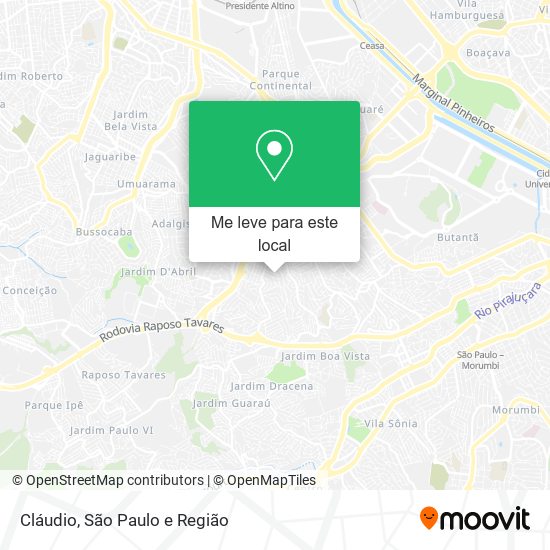 Cláudio mapa