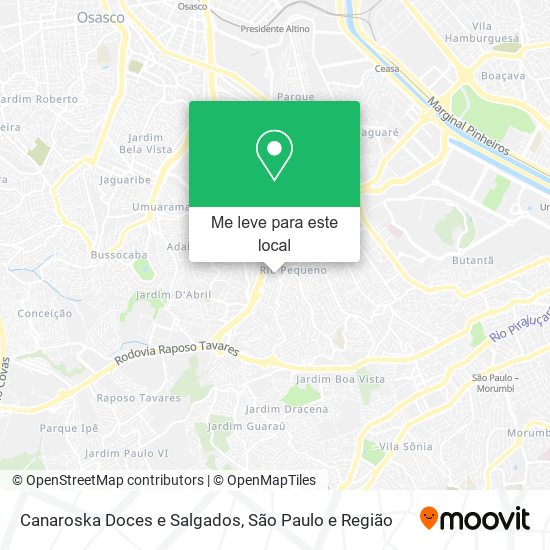 Canaroska Doces e Salgados mapa