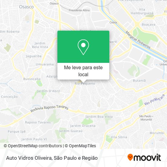 Auto Vidros Oliveira mapa