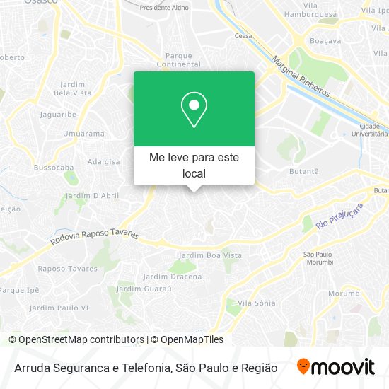 Arruda Seguranca e Telefonia mapa