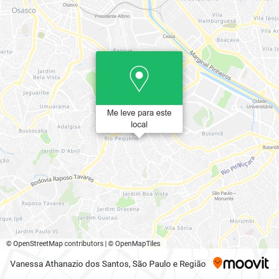Vanessa Athanazio dos Santos mapa