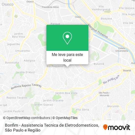 Bonfim - Assistencia Tecnica de Eletrodomesticos mapa